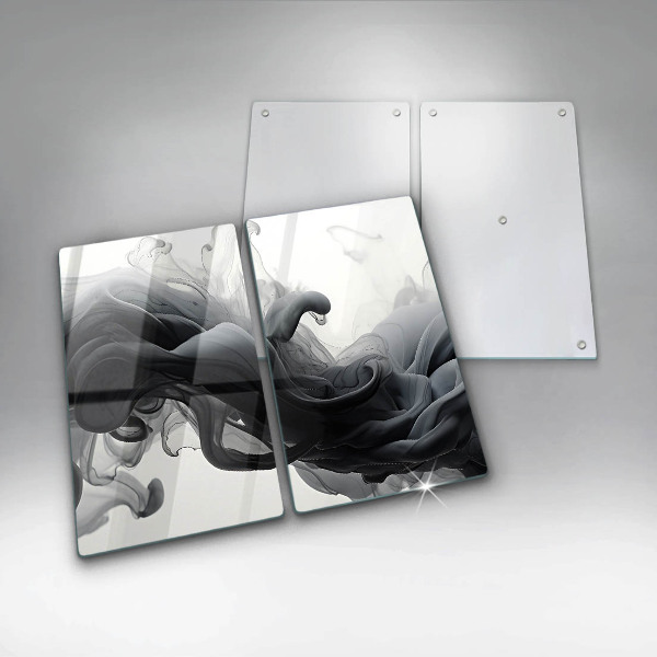 Zaščitna plošča za štedilnik Abstrakcija črnega dima