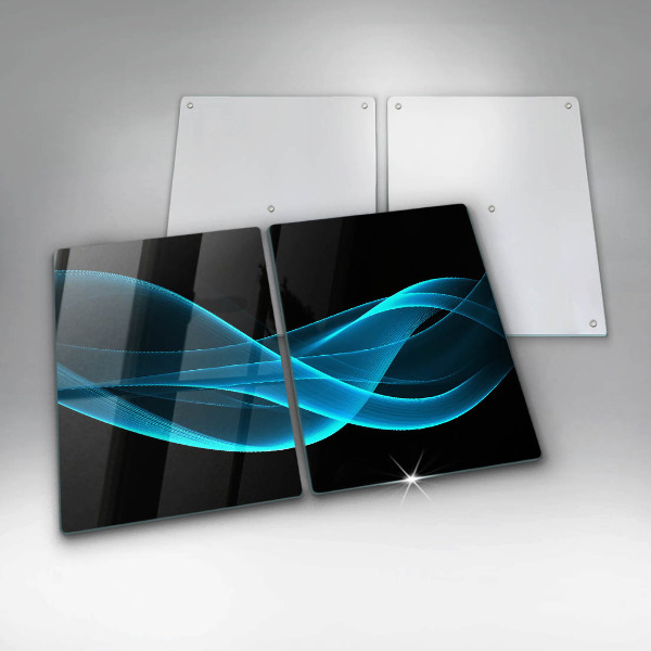 Zaščitna plošča za štedilnik Modra abstrakcija