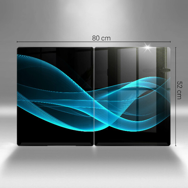 Zaščitna plošča za štedilnik Modra abstrakcija