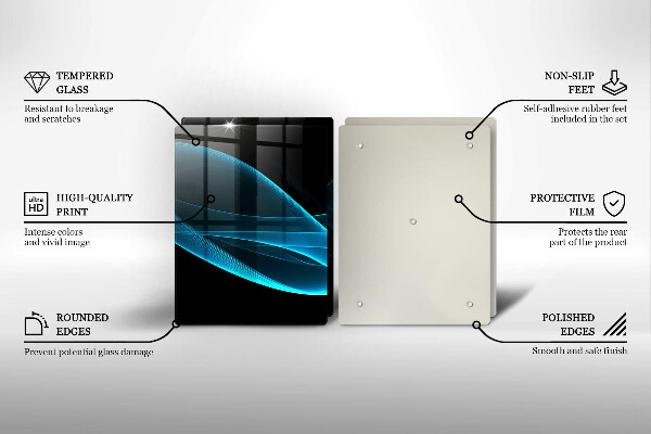 Zaščitna plošča za štedilnik Modra abstrakcija