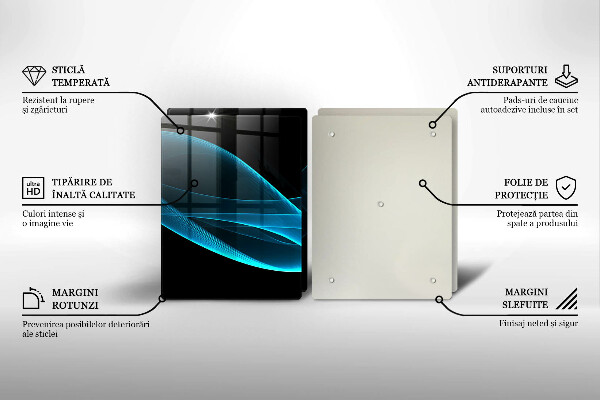 Zaščitna plošča za štedilnik Modra abstrakcija