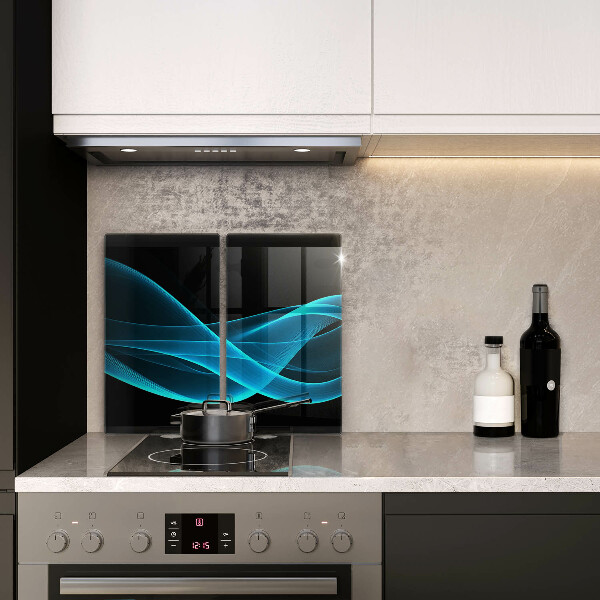 Zaščitna plošča za štedilnik Modra abstrakcija