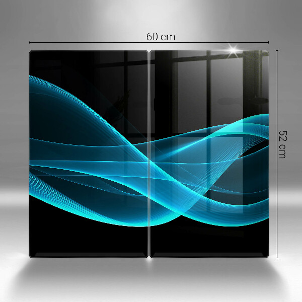 Zaščitna plošča za štedilnik Modra abstrakcija