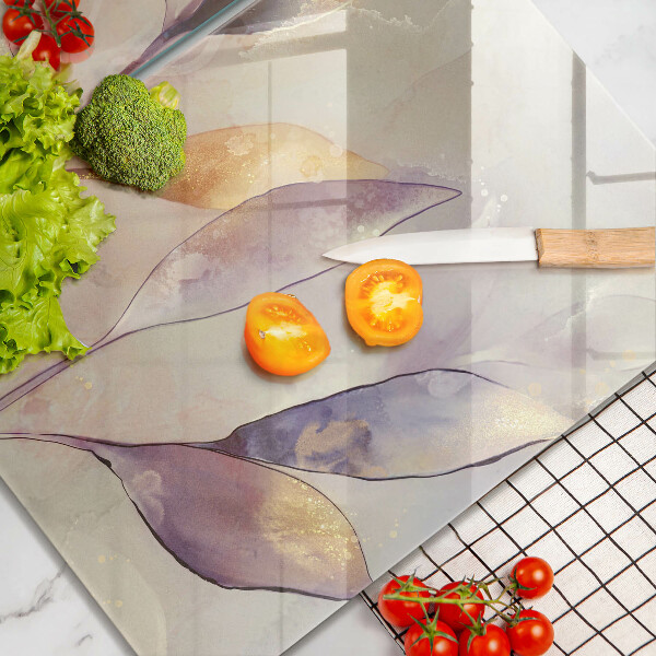 Zaščitna plošča za štedilnik Poslikani boho listi