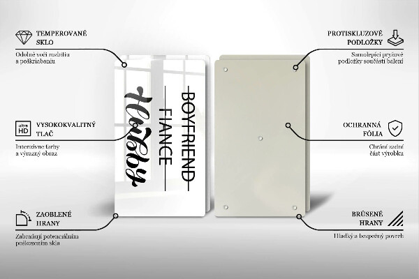 Zaščitna plošča za štedilnik Napis stavek vzorec