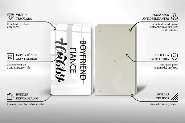 Zaščitna plošča za štedilnik Napis stavek vzorec