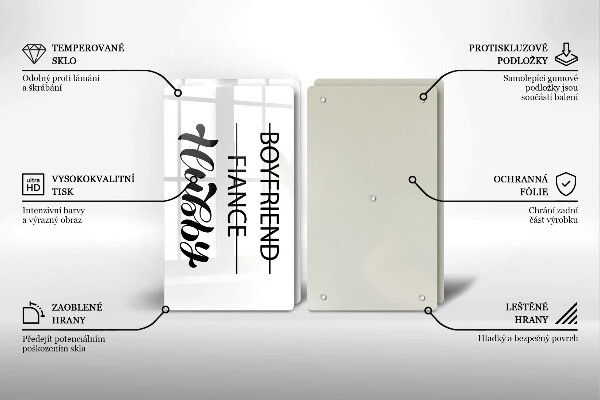 Zaščitna plošča za štedilnik Napis stavek vzorec