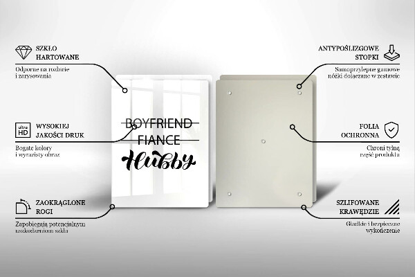 Zaščitna plošča za štedilnik Napis stavek vzorec