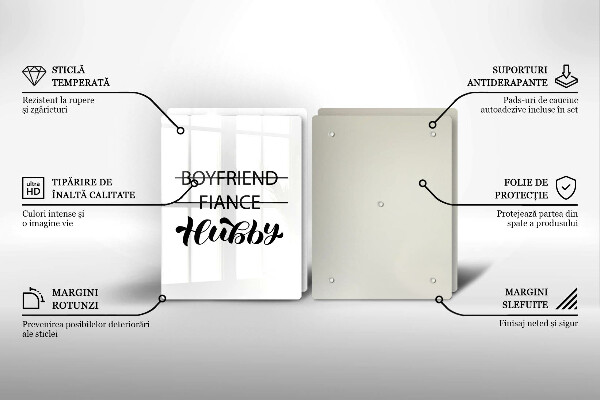 Zaščitna plošča za štedilnik Napis stavek vzorec