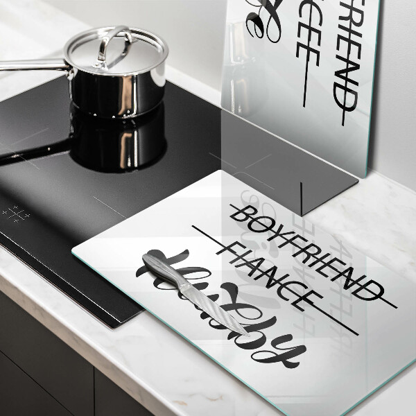 Zaščitna plošča za štedilnik Napis stavek vzorec