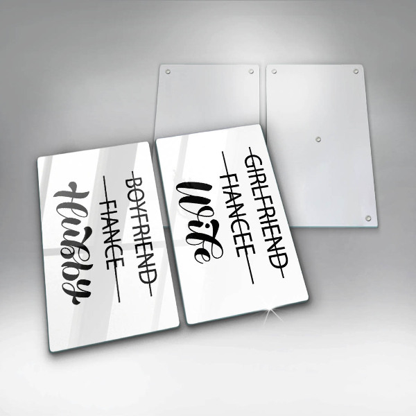 Zaščitna plošča za štedilnik Napis stavek vzorec