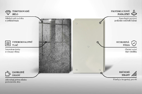 Zaščitna plošča za štedilnik Tekstura betonskega kamna