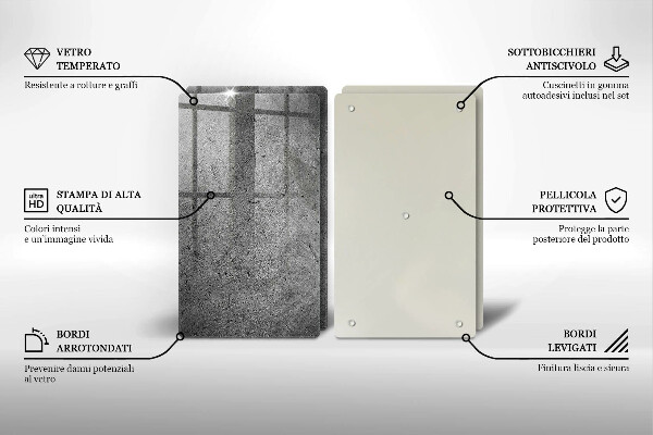 Zaščitna plošča za štedilnik Tekstura betonskega kamna