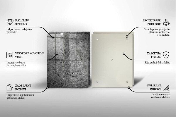 Zaščitna plošča za štedilnik Tekstura betonskega kamna