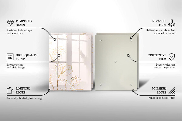 Zaščitna plošča za štedilnik Obrisi cvetja