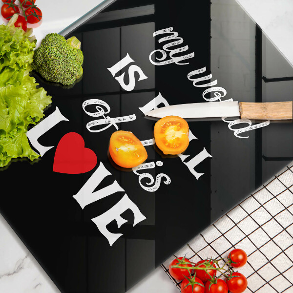 Zaščitna plošča za štedilnik Napis stavek