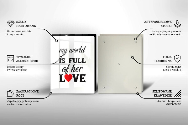 Zaščitna plošča za štedilnik Napis stavek