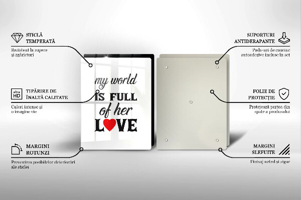 Zaščitna plošča za štedilnik Napis stavek