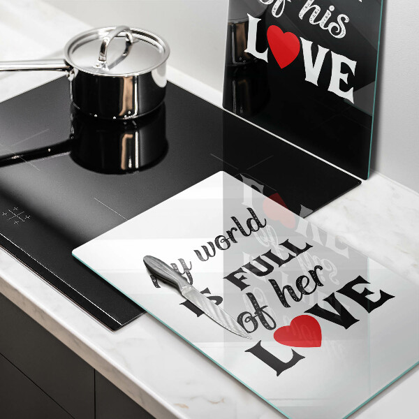 Zaščitna plošča za štedilnik Napis stavek