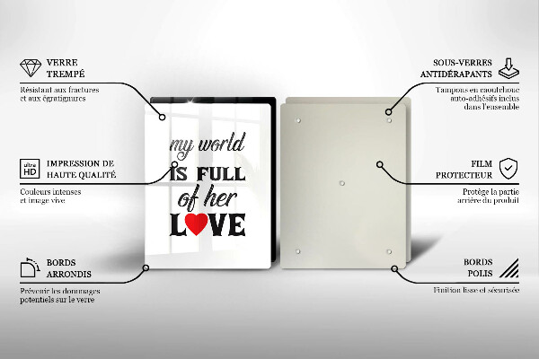 Zaščitna plošča za štedilnik Napis stavek