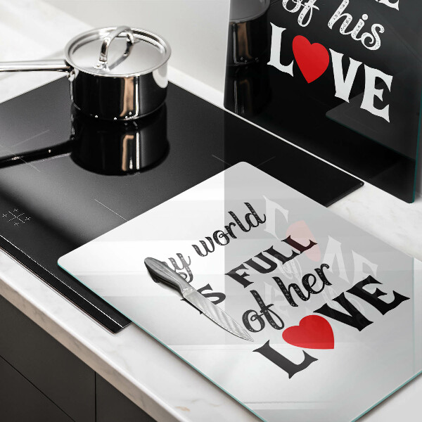 Zaščitna plošča za štedilnik Napis stavek