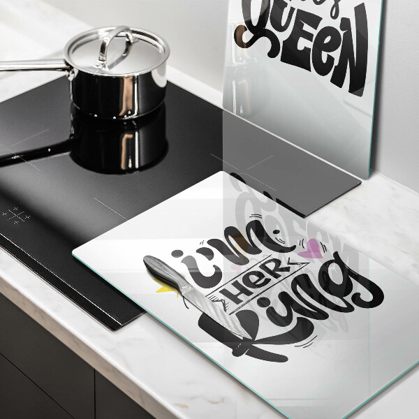 Zaščitna plošča za štedilnik Napis stavek