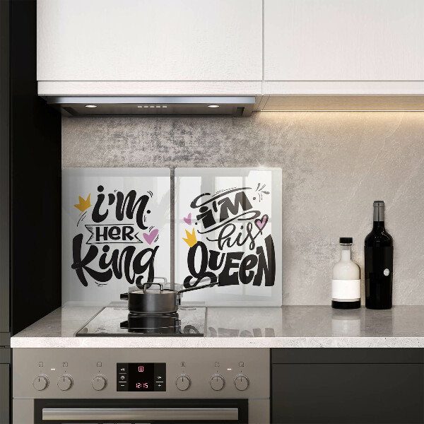 Zaščitna plošča za štedilnik Napis stavek