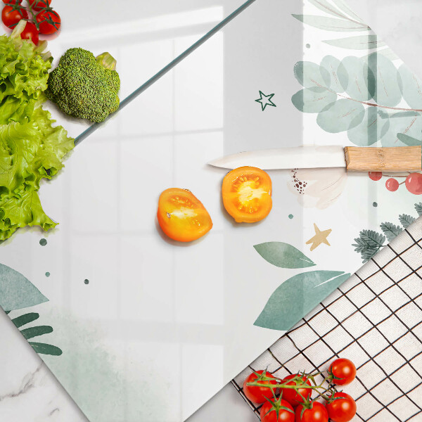 Zaščitna plošča za štedilnik Akvarelni listi