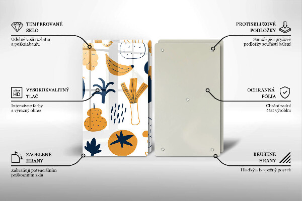 Zaščitna plošča za štedilnik Ilustracija hrane