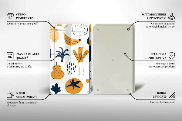 Zaščitna plošča za štedilnik Ilustracija hrane