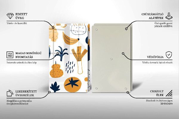 Zaščitna plošča za štedilnik Ilustracija hrane