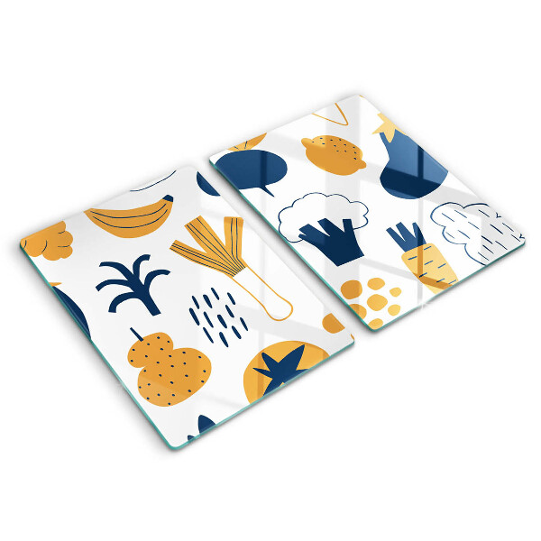 Zaščitna plošča za štedilnik Ilustracija hrane