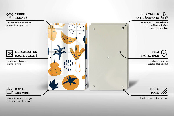 Zaščitna plošča za štedilnik Ilustracija hrane