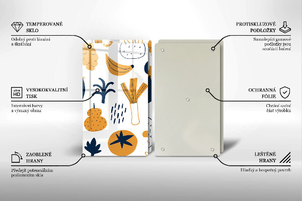 Zaščitna plošča za štedilnik Ilustracija hrane