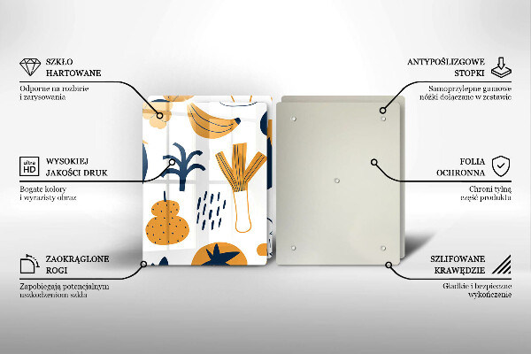 Zaščitna plošča za štedilnik Ilustracija hrane