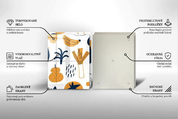 Zaščitna plošča za štedilnik Ilustracija hrane