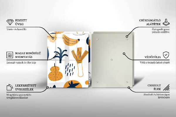 Zaščitna plošča za štedilnik Ilustracija hrane