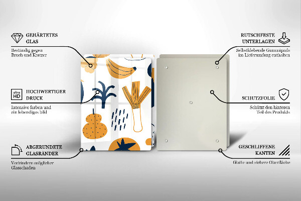 Zaščitna plošča za štedilnik Ilustracija hrane
