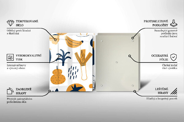 Zaščitna plošča za štedilnik Ilustracija hrane