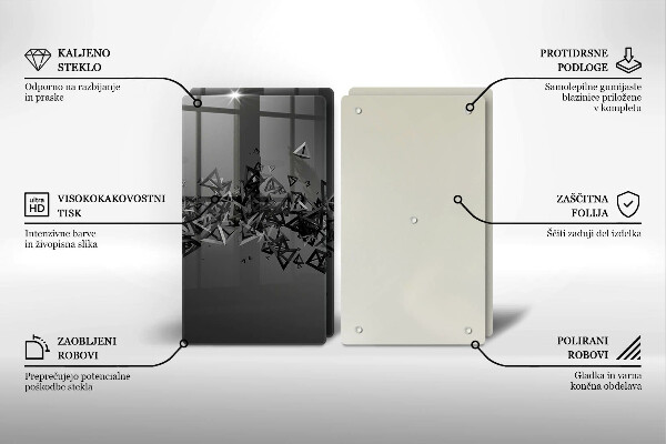 Zaščitna plošča za štedilnik Abstraktne 3D oblike