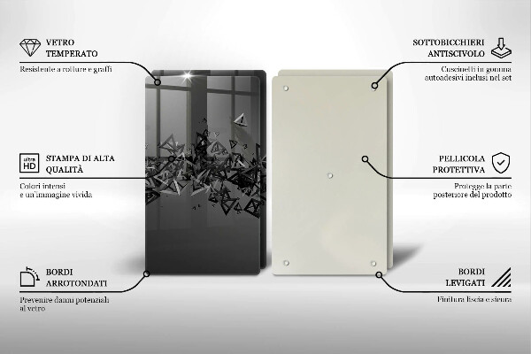 Zaščitna plošča za štedilnik Abstraktne 3D oblike