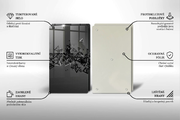 Zaščitna plošča za štedilnik Abstraktne 3D oblike