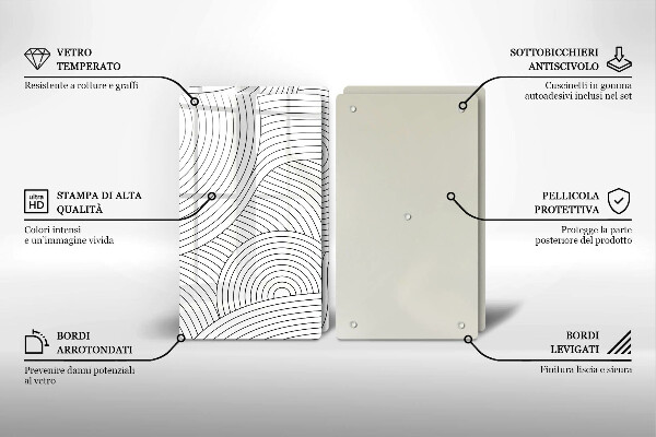 Stenska zaščitna plošča za štedilnik Abstrakcija črnih črt