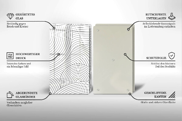 Stenska zaščitna plošča za štedilnik Abstrakcija črnih črt