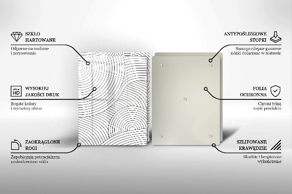 Stenska zaščitna plošča za štedilnik Abstrakcija črnih črt