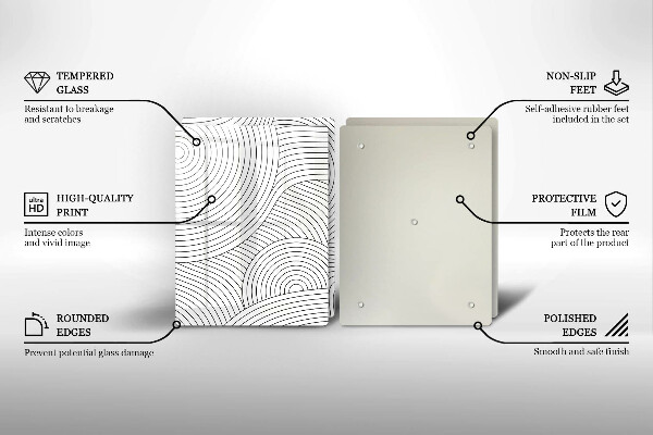 Stenska zaščitna plošča za štedilnik Abstrakcija črnih črt