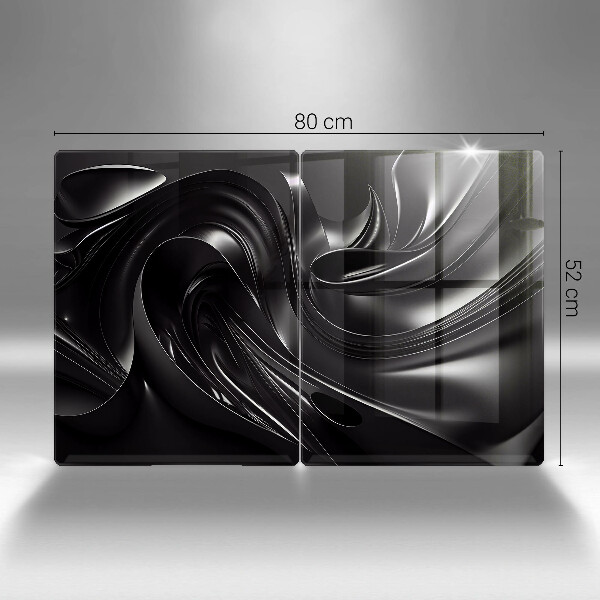 Zaščitna plošča za štedilnik Abstraktna črna maša