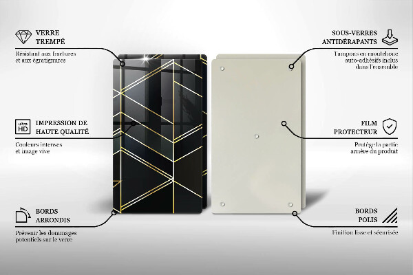 Zaščitna plošča za štedilnik Abstraktni trikotniki