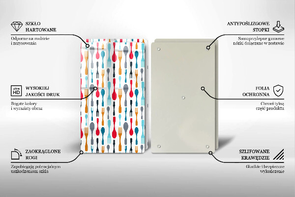 Zaščitna plošča za štedilnik Ilustracija žlice