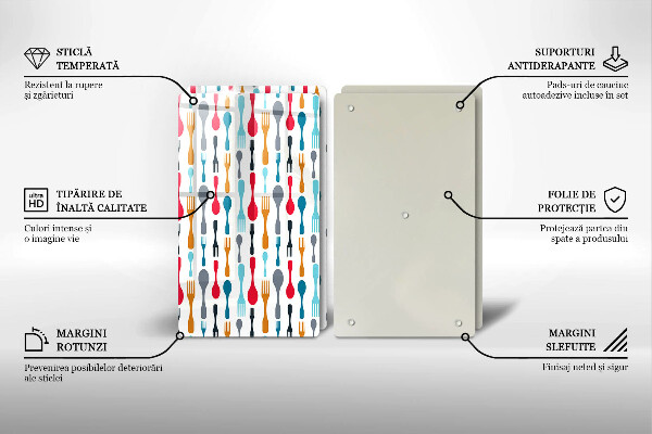 Zaščitna plošča za štedilnik Ilustracija žlice